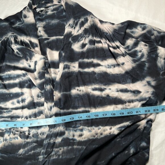 Young Fabulous Broke Set Carmen Tie Front Top Aiko Wide Leg Pants XS Blue TieDye - Picture 4 of 16